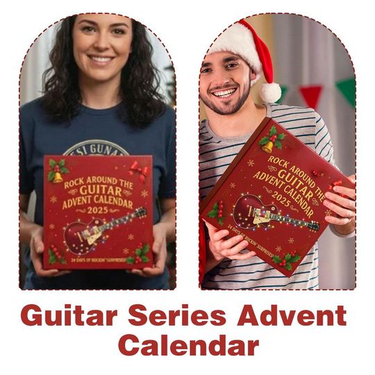 Discover Blind Box 24-Day Countdown Surprise Mini Guitar Ornament Versatile Holiday Decoration Acrylic Rock Guitar Advent Calendar