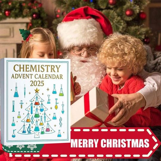 Discover 2D 2025 Chemistry Advent Calendar Chemical Supplies 2D Acrylic Pendant Blind Box Chemical Enthusiast Gift
