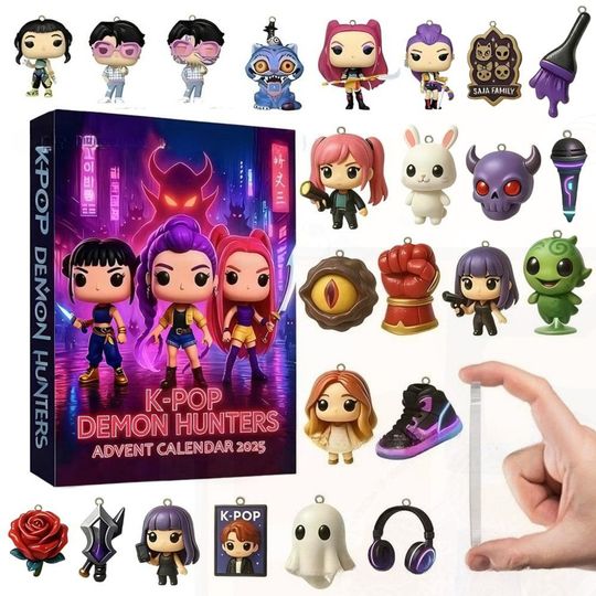 Discover New kpop Christmas Blind Box Devil Hunter KDH Premium Advent Calendar Witch Hunting Team Acrylic Pendant Children's Toy Gift