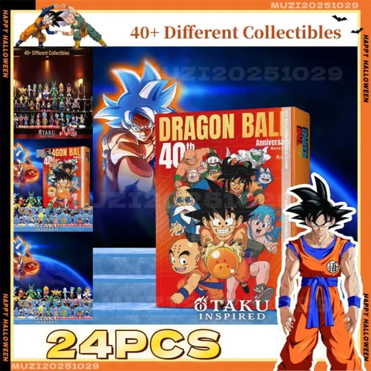 New 2D Acrylic Dragon Ball Christmas Advent Calendar 40th Anniversary Countdown Blind Box Figures Gift Fans Peripheral Gifts toy