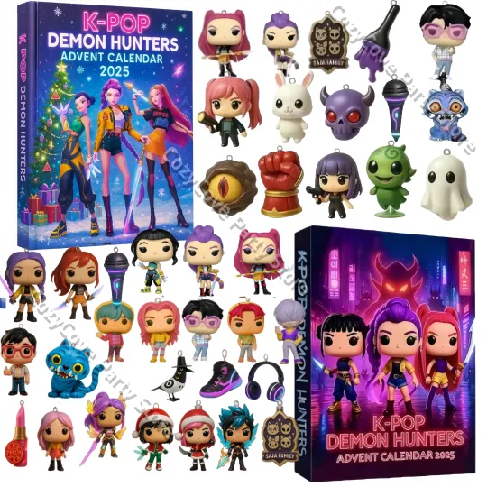 Discover Kpop Demons Hunte Advent Calendar Cartoon Figure Christmas Calendar gift Acrylic 2D Advent Blind Box For Teens And Women Gifts