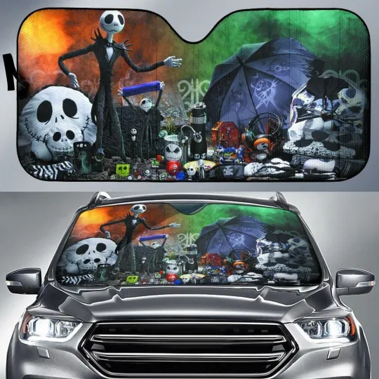 Discover The Nightmare Before Christmas Halloween Car Sunshade, Windshield Cover SunShade