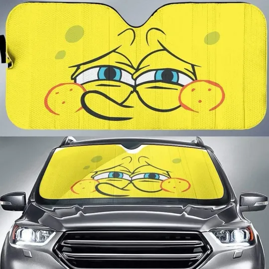 SpongeBob SquarePants Movie Cartoon Car Sunshade, Windshield Cover SunShade