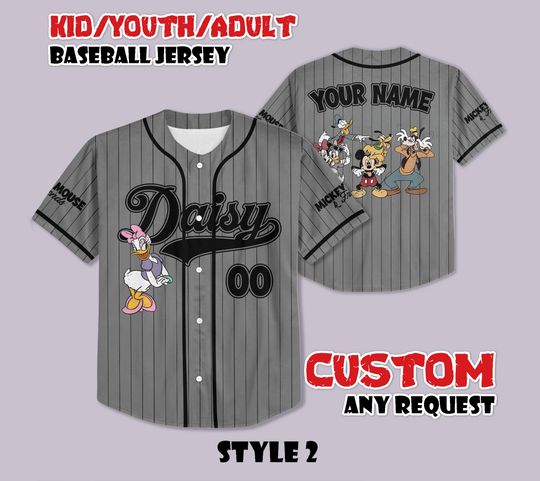 Discover Custom Daisy Duck Baseball Jersey, Mickey and Friends Baseball Team Outfit, Personalized Disney Daisy  Duck Jersey, Gift for Disney Fans