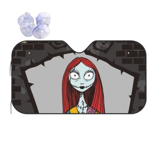 Discover The Nightmare Before Christmas Sally Car Sunshade, Halloween Windshield Cover