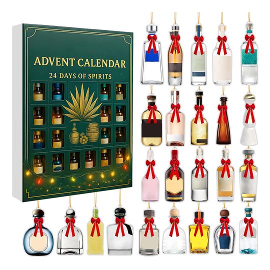 Discover 2D Flat 24Piece Tequila Acrylic Hanging Decoration 24pcs Christmas Advent Calendar Blind Box Creative Susprised Gift