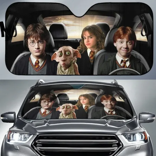 Harry Potter Car Sunshade, Harry Potter Movie Windshield Cover