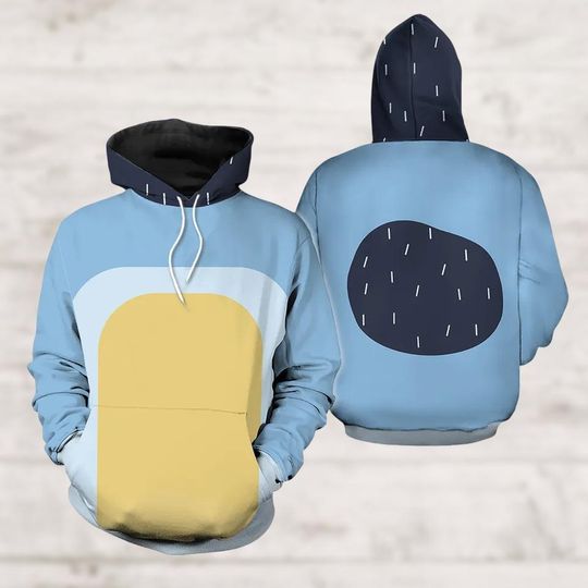 Discover Blue Dog Cosplay 3D Hoodie, Blue Dog Dad Hoodie, Blue Dog Cosplay Costume, Hoodie For Men, Blue Dad Adult Hoodies, Gift For Dad