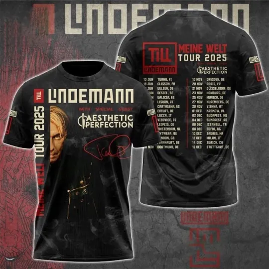 Discover Till Lindemann Meine Welt Tour 3D T-Shirt