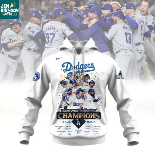 Discover LA Dodgger 2025 World Series Champions 9X 3D Hoodie, Gift For Fans