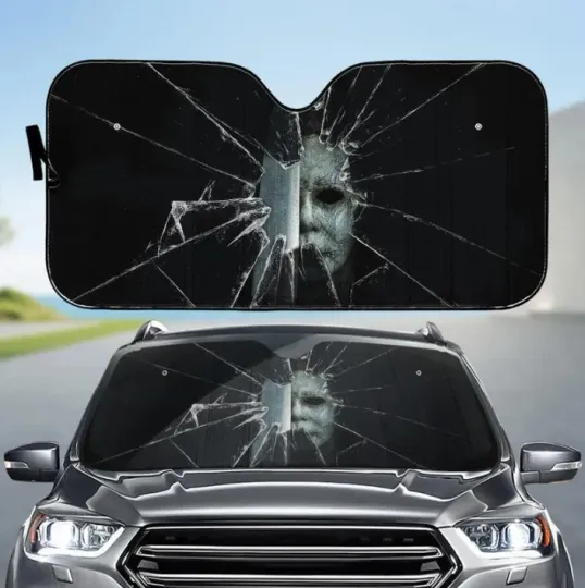 Michael Myers Movie Cartoon Car Sunshade, Windshield Cover SunShade