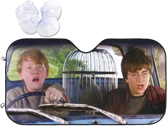 Harry Potter Car Sunshade, Harry Potter Ron Weasley Windshield Cover