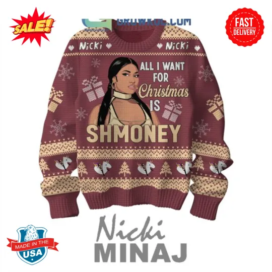 Discover Nicki Minaj ShMoney Christmas Gifts For Holiday Christmas Ugly Sweater