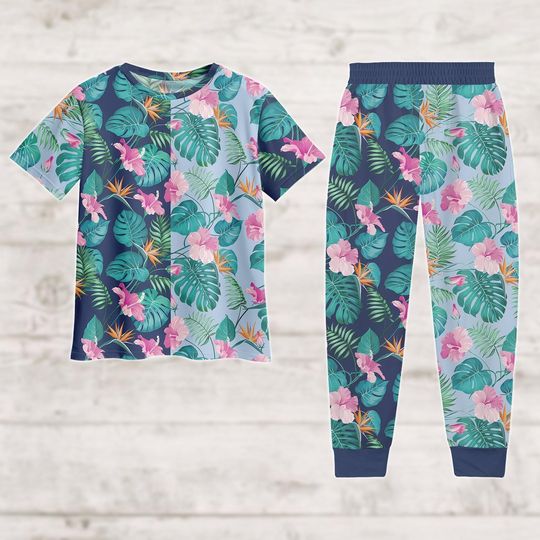 Discover Zoey's Tropical Cosplay Pajamas, Zoey Costume Pajamas Set, Halloween Costume Pj Set, Gift For Her