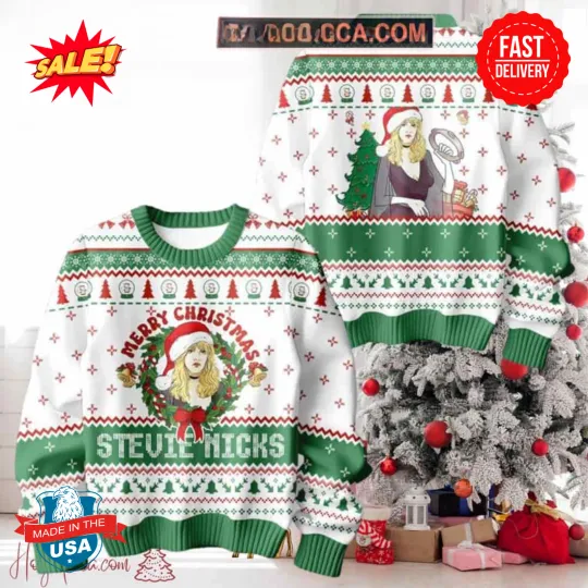 Discover Stevie Nicks Country Gypsy Merry Chirstmas Gifts 2024 Xmas Ugly Sweater
