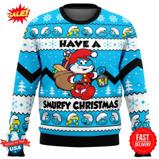 Discover Have a Smurfy Christmas Smuurfs Ugly Christmas Sweater