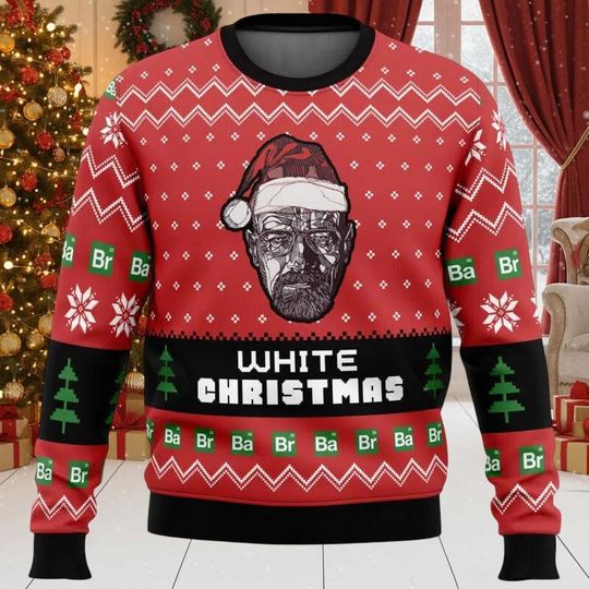 Walter White Meme Xmas Sweater, Breaking Bad Christmas Ugly Sweater, Heisenberg Sweater, Tv Series Sweater, Bryan Cranston Gift