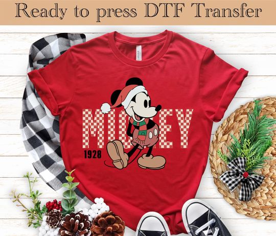 Discover Disney Christmas Mickey and Friends T-Shirt Transfer, Disneyland Christmas T-Shirt Design