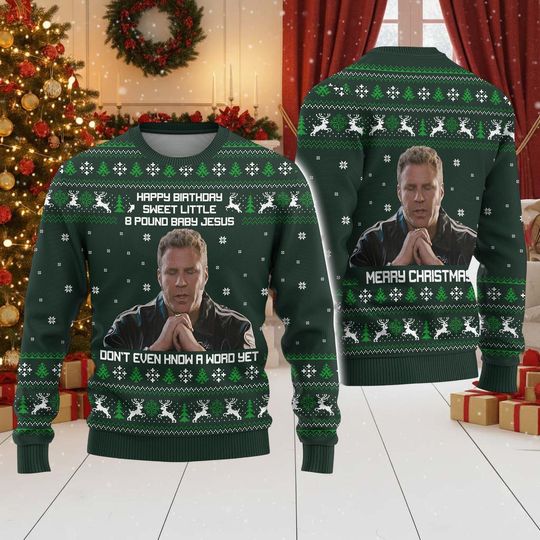 Discover Christmas Talladega Nights Ricky Bobby Ugly Sweater, Nights The Ballad Of Ricky Bobby Sweater, Sweater For Men