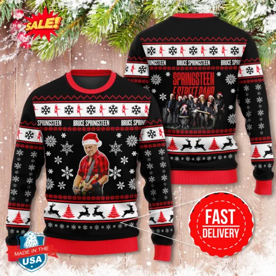 Bruce Springsteen E Street Band Christmas Ugly Sweater