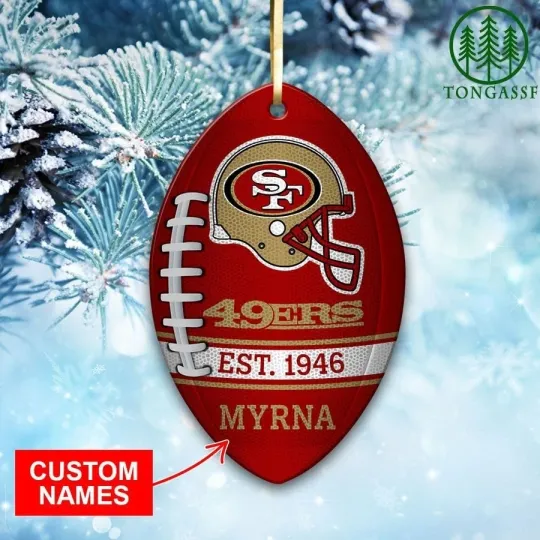 Discover Personalized San Francisco Football Team 49ers Christmas Ornament Gift Decor