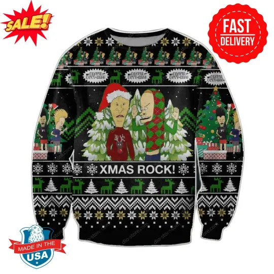 Discover Beavis and Butt-Head Ugly Christmas Sweater
