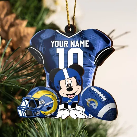 Discover Personalized Los Angeles Football Team Rams Christmas Ornament Gift Decor