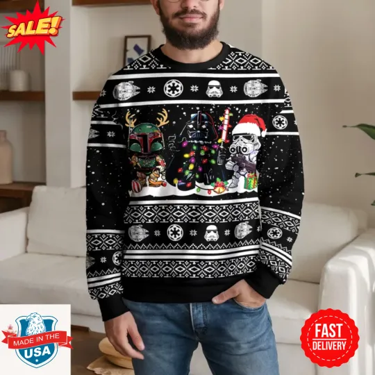 Discover Star Wars Ugly Sweater, Star Wars Christmas Sweater, Perfect Gift for Family