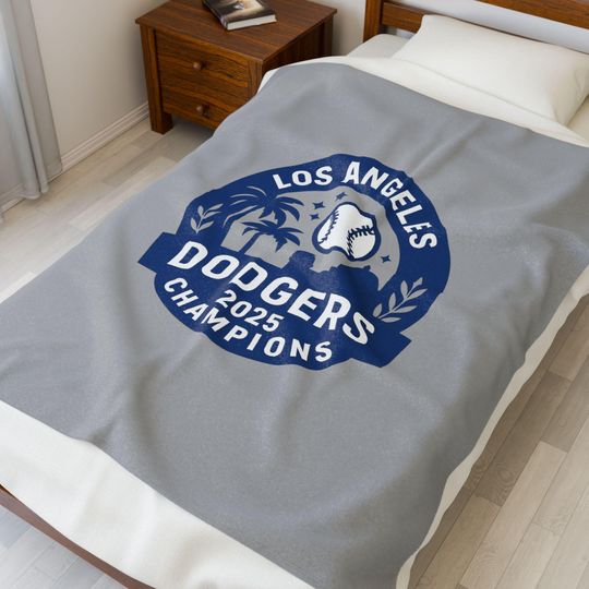 Los Angeles Dodgers 2025 World Series Champions Velveteen Plush Blanket, Soft Throw, Sports [...]