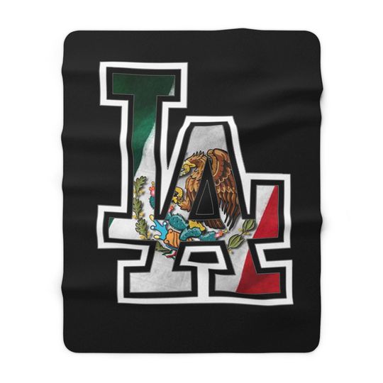 Discover Los Angeles, L.A California, West Coast, California, Chicano Chicana Culture, Mexican Flag, Bandera Mexicana, Swap Meet Style Sherpa Blanket