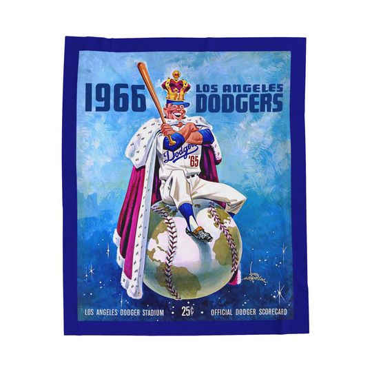 Throw Blanket, 1966 Dodgers Baseball World Champions - Gift for Dodgers Fans, Sports Blanket, Baseball Throw, Vintage Baseball Decor, Cozy