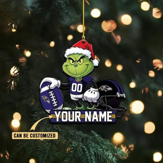 Discover Personalized Baltimore Football Team Ravenss Christmas Ornament Gift Decor