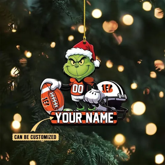 Discover Personalized Cincinnati Football Team Bengalss Christmas Ornament Gift Decor