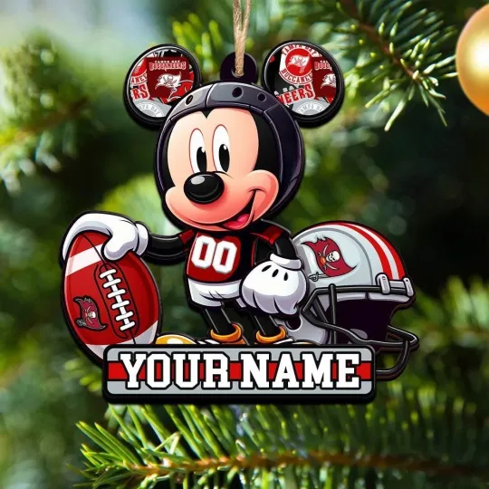 Personalized Tampa Bay Football Team Buccaneers Christmas Ornament Gift Decor