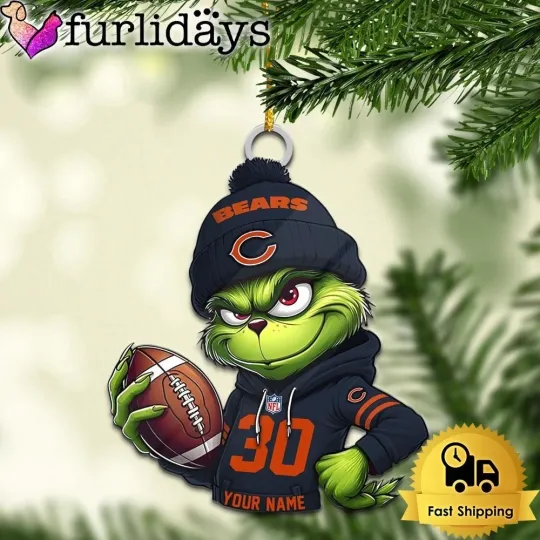 Discover Personalized Chicago Football Team Bearss Christmas Ornament Gift Decor
