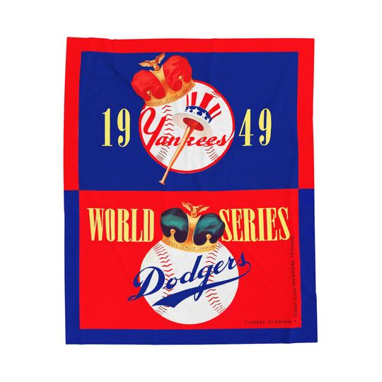 Discover Throw Blanket 1949 Baseball World Series Dodgers Yankees Fan Gift, Stadium Game Night Decor, Cozy Sofa Couch Bedding, Vintage Sports