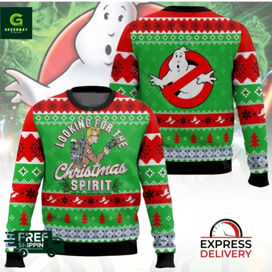Discover Ghostbusters Looking for Christmas Spirit Ugly Christmas Sweater