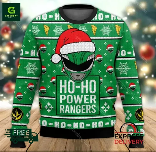 Discover Green Ranger Ho-Ho Power Rangers Ugly Christmas Sweater