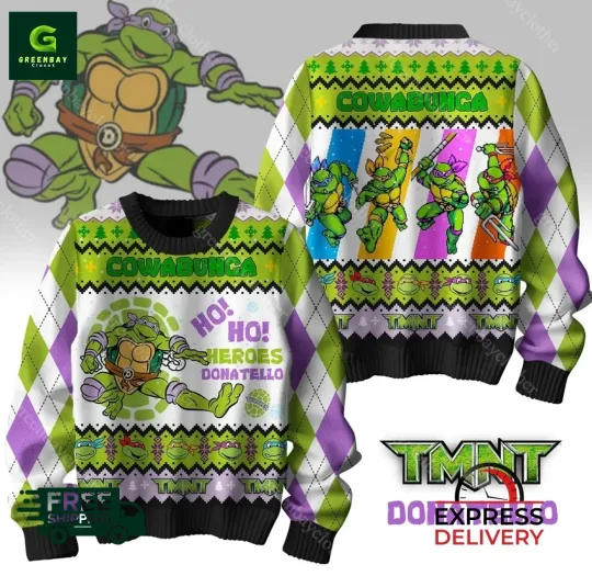 Discover TMNT Cowabunga Donatello Ugly Christmas Sweater