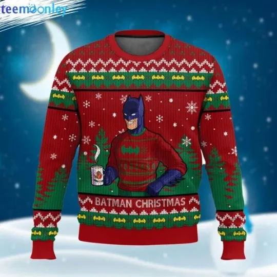 Batman Coffee Ugly Christmas Sweater