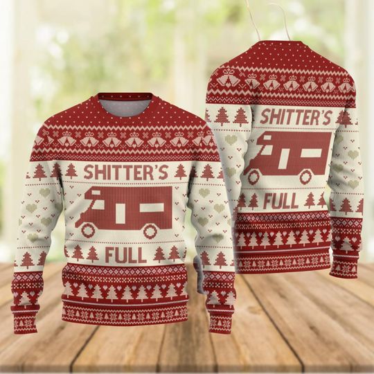 Discover Shitter's Full Ugly Christmas Sweater, Christmas Vacation Movie Sweater, National Lampoons Sweater, Holiday Shirt, Christmas Movie Gift
