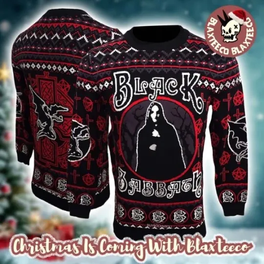 Black Sabbath Ozy Osbourne Dark Prince Bravado 2025 Vintage Ugly Xmas Sweater