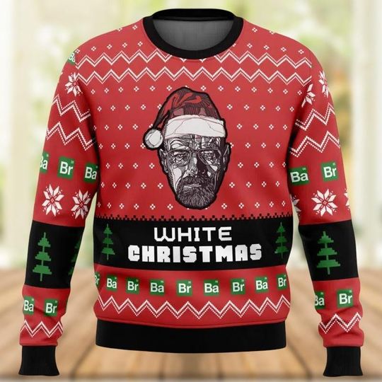 Breaking Bad Walter White Christmas Ugly Sweater, Walter White Meme Sweater, Heisenberg Sweater, Bryan Cranston Gift, Tv Series Sweater