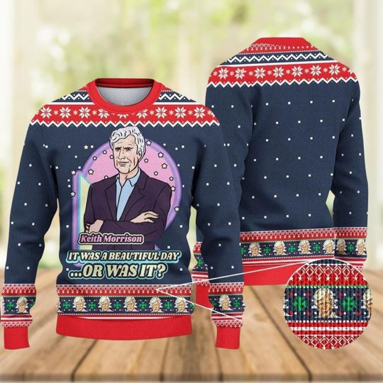 Discover Journalist It Was A Beautiful Day Christmas Ugly Sweater, True Crime Xmas Sweater, Keith Morrison Holiday Sweater, Shirts For Women Men
