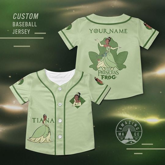 Discover Custom Tiana Princess and Frog Baseball Jersey, The Princess and The Frog Shirt, Tiana Disney Characters Jersey Shirt, Disney Trip Shirt