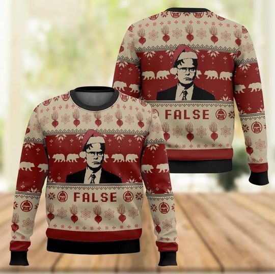 Discover Dw Schrute Ugly Christmas Sweater, The Office Xmas Sweater, Movie Xmas Sweater, Tv Show Funny Sweater, Merry Christmas Sweater
