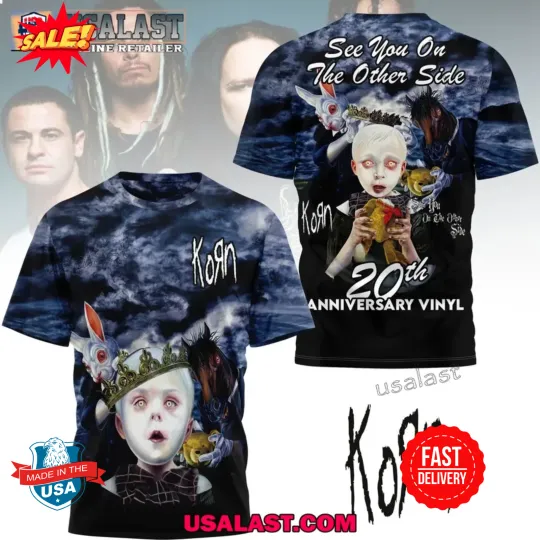 Discover Kornn 20th Anniversary Vinyl 3D T-Shirt, Gift For Fan