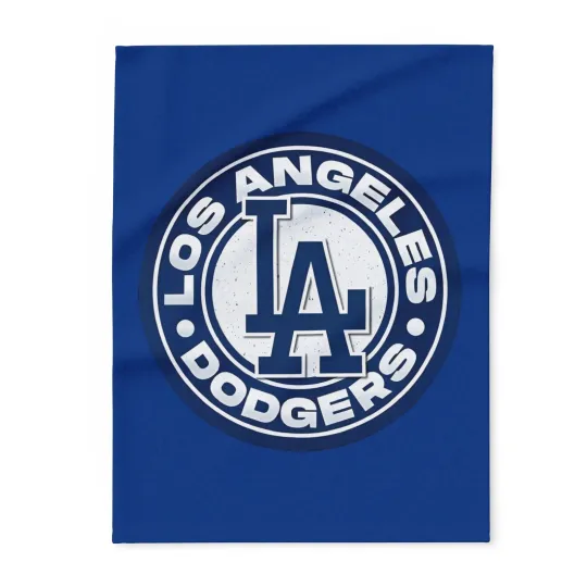 Los Angeles Dodgers Fan Fleece Blanket - Baseball Team Gift, Cozy Home Decor,