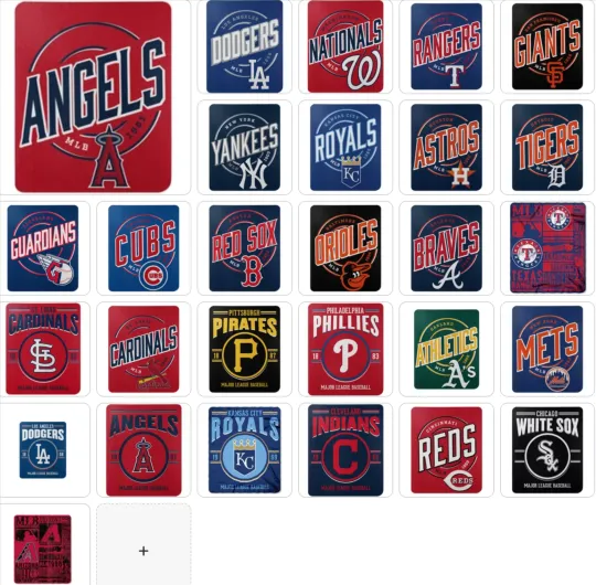 Discover MLB Fleece Blanket 50"x60" Assorted Teams Choose Yours