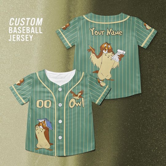 Discover Disney Owl Winnie Pooh Customized Baseball Jersey, Disney Winnie the Pooh Movie Shirt, Pooh bear Disney Trip Shirt